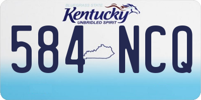 KY license plate 584NCQ