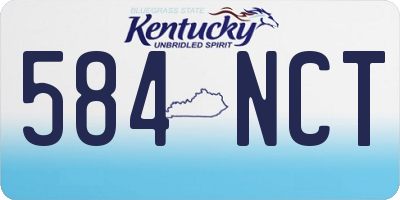 KY license plate 584NCT