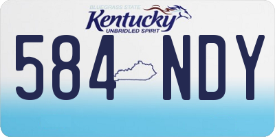 KY license plate 584NDY