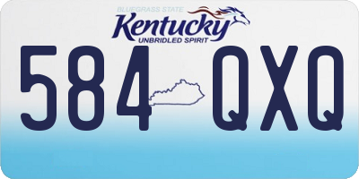 KY license plate 584QXQ
