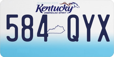 KY license plate 584QYX