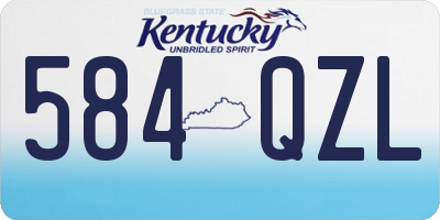 KY license plate 584QZL