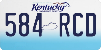 KY license plate 584RCD
