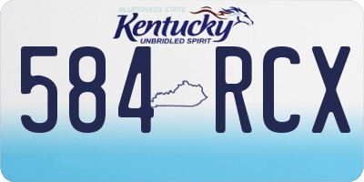 KY license plate 584RCX