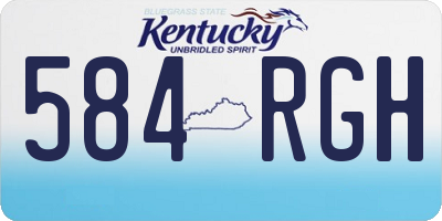 KY license plate 584RGH