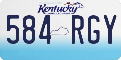 KY license plate 584RGY