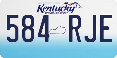 KY license plate 584RJE