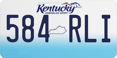 KY license plate 584RLI