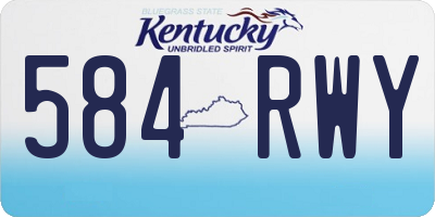 KY license plate 584RWY
