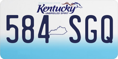 KY license plate 584SGQ
