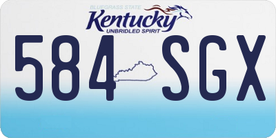 KY license plate 584SGX