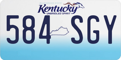 KY license plate 584SGY