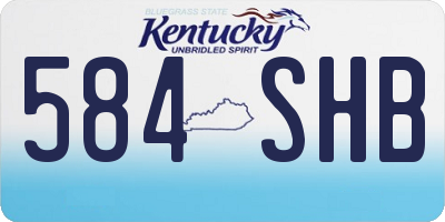 KY license plate 584SHB