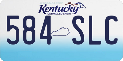 KY license plate 584SLC