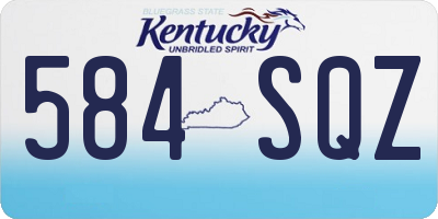 KY license plate 584SQZ