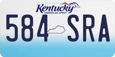 KY license plate 584SRA