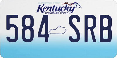 KY license plate 584SRB