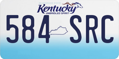 KY license plate 584SRC
