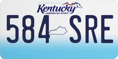 KY license plate 584SRE