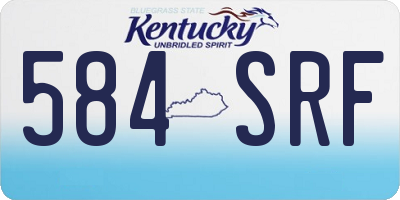 KY license plate 584SRF