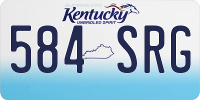 KY license plate 584SRG