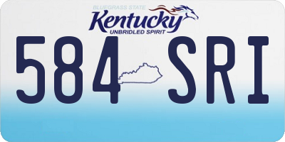 KY license plate 584SRI