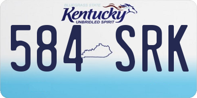 KY license plate 584SRK