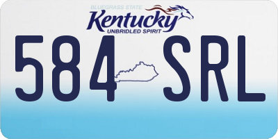 KY license plate 584SRL
