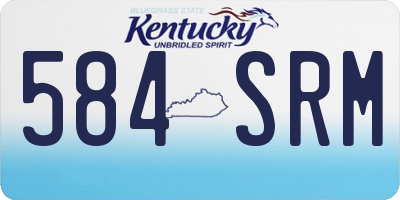 KY license plate 584SRM