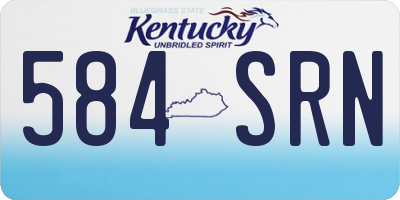 KY license plate 584SRN
