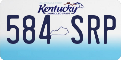 KY license plate 584SRP