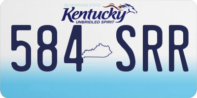KY license plate 584SRR