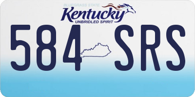 KY license plate 584SRS