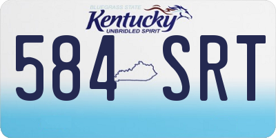KY license plate 584SRT