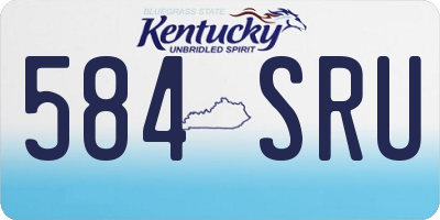 KY license plate 584SRU