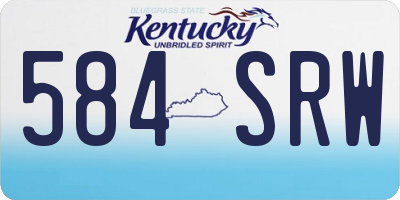 KY license plate 584SRW