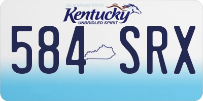 KY license plate 584SRX
