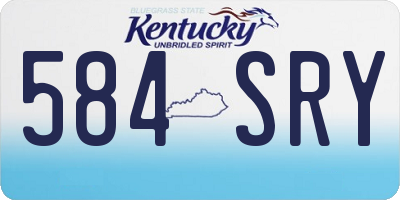 KY license plate 584SRY