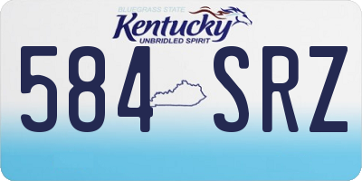 KY license plate 584SRZ