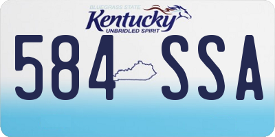KY license plate 584SSA