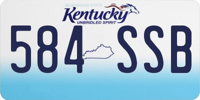 KY license plate 584SSB