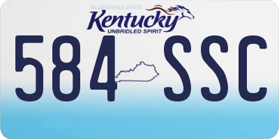 KY license plate 584SSC