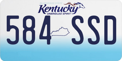 KY license plate 584SSD