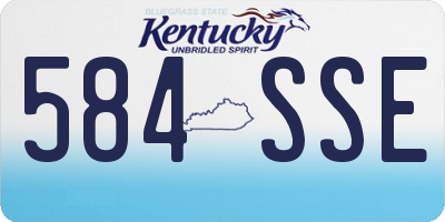KY license plate 584SSE