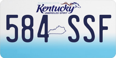 KY license plate 584SSF