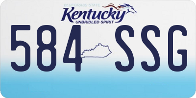 KY license plate 584SSG