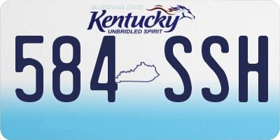 KY license plate 584SSH