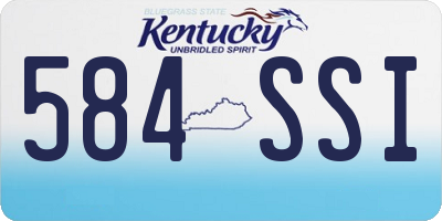 KY license plate 584SSI