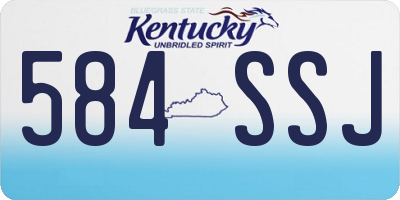 KY license plate 584SSJ
