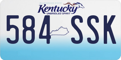 KY license plate 584SSK